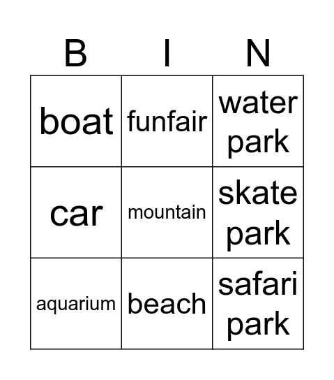 unit 5 Bingo Card