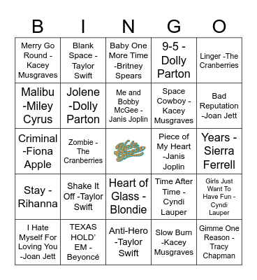 "Girl Power" Music Bingo with Nate Sacks! @venmo: Nate-Sacks Bingo Card