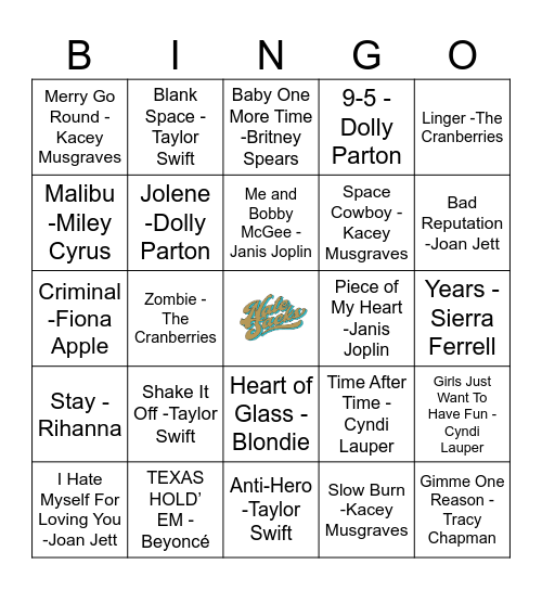 "Girl Power" Music Bingo with Nate Sacks! @venmo: Nate-Sacks Bingo Card