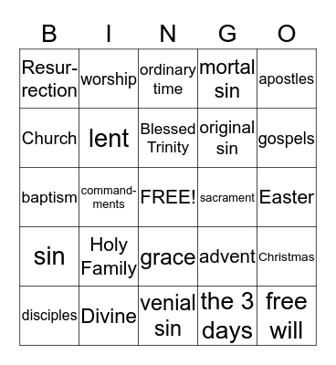 First Half of the year Bingo Card