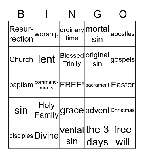 First Half of the year Bingo Card