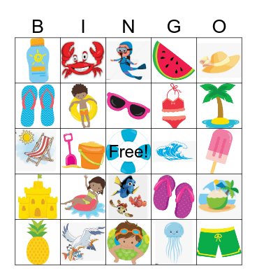 Virtual Beach Bingo Card