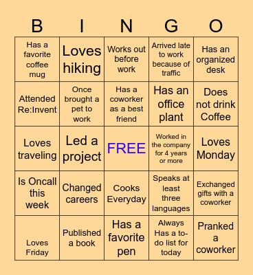 Office Bingo Card