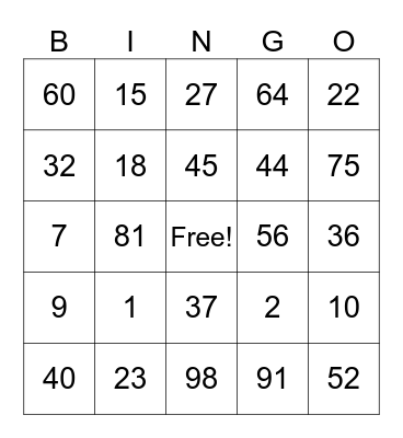 Reindeer Shenanigans Bingo Card