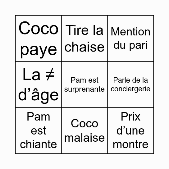 CocoBingo Card