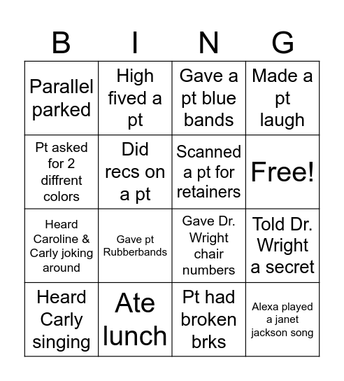 Birthday Bingo Card