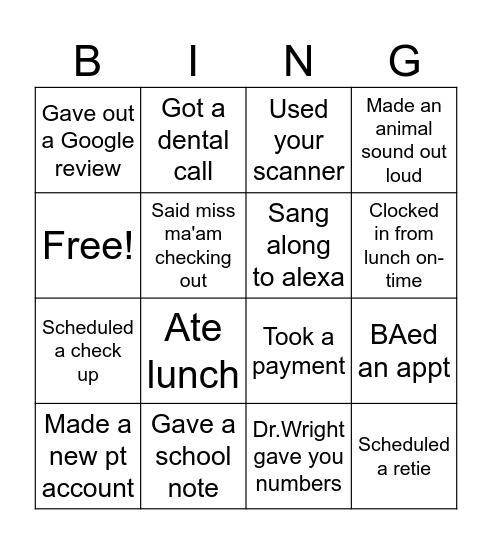 Birthday Bingo Card