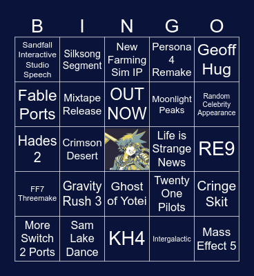 Summer Showcase BINGO Card