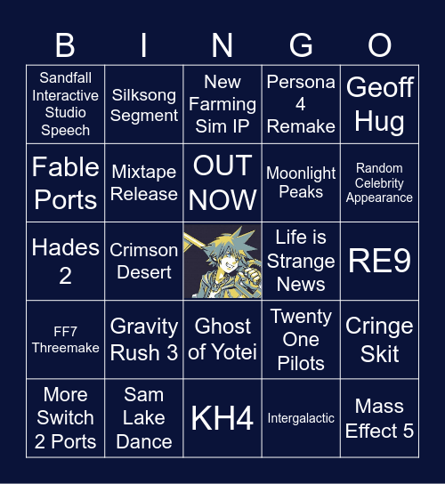Summer Showcase BINGO Card