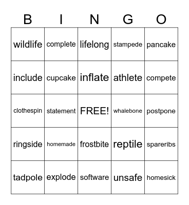 Wilson 4.2 Bingo Card