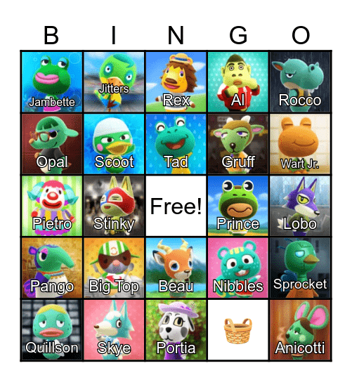 LilSimsie Animal Crossing Bingo Card Bingo Card