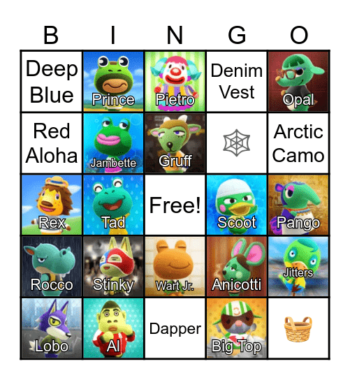 LilSimsie Animal Crossing Bingo Card Bingo Card