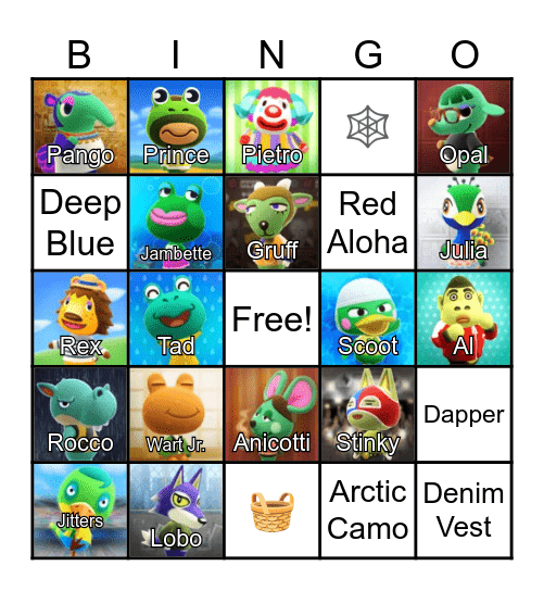 LilSimsie Animal Crossing Bingo Card Bingo Card