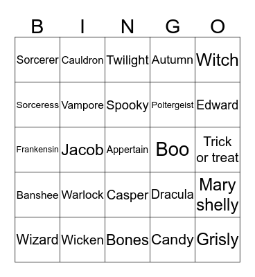 Annie Bingo Card