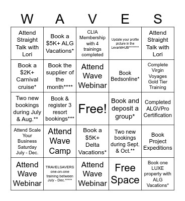 LEVARTE Bingo Card