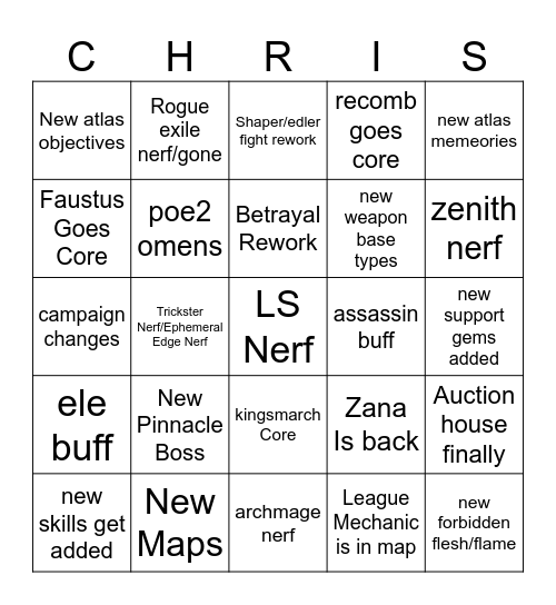 3.26 Bingo Card