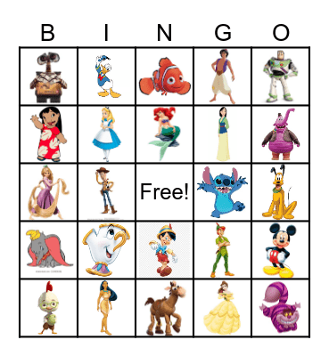 Disney Bingo Card