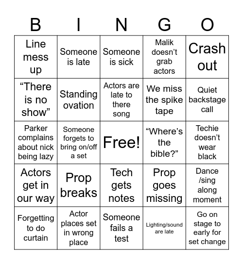 Tech bingo board Bingo Card