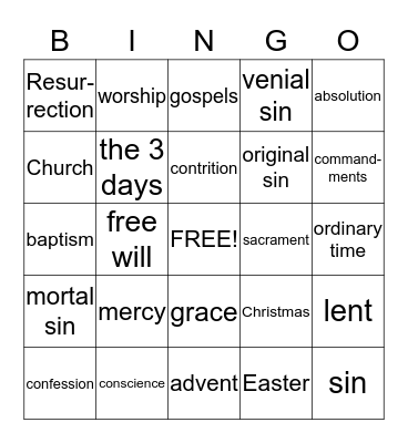 First Half of the year Bingo Card