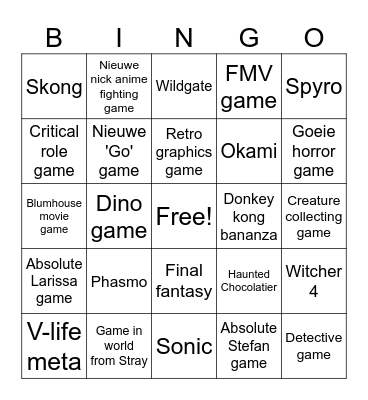 SUMMER GAME FEST 2025 Bingo Card