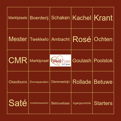 VEAL FINE BINGO Card