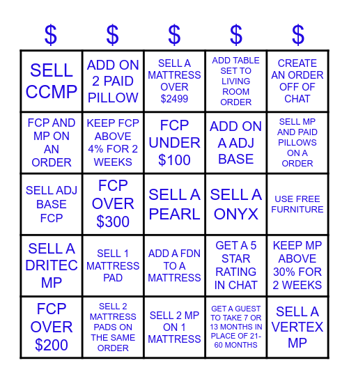 GW ECOMM BINO Bingo Card