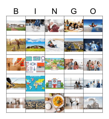 Vocabulary Revision: Units 3 and 4 Bingo Card