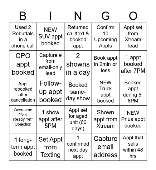 BDC BINGO Card