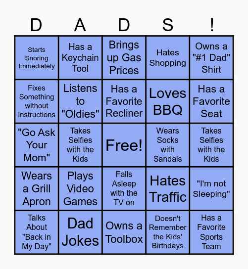 HAPPY FATHER'S DAY Bingo Card