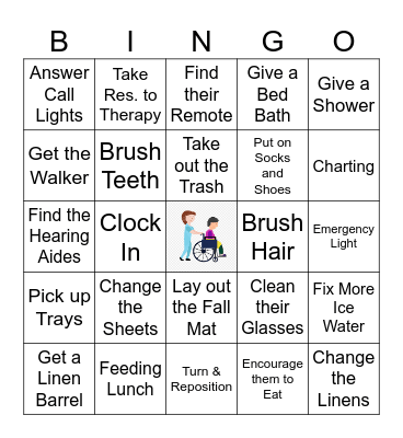 Nurse Aid BINGO Card