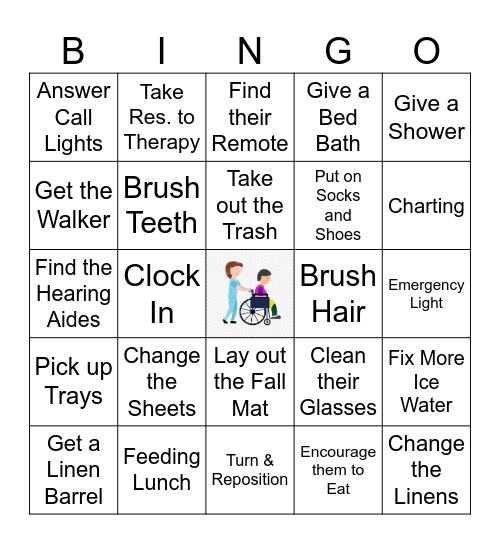 Nurse Aid BINGO Card