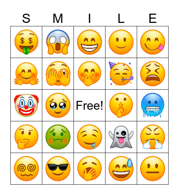 EMOJI Bingo Card