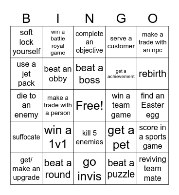 dawdsa Bingo Card