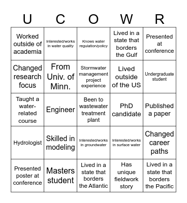 2025 Networking Social Bingo Card