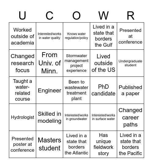 2025 Networking Social Bingo Card