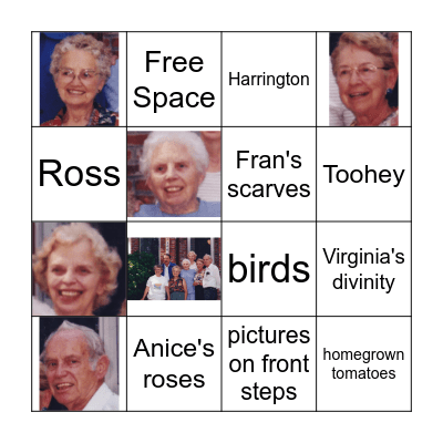 Anice's Birthday Bingo Card
