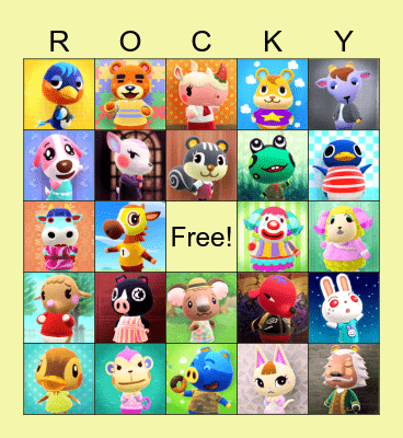 Animal Crossing Bingo Card