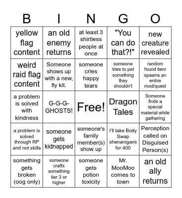 Alterra June Bingo Card