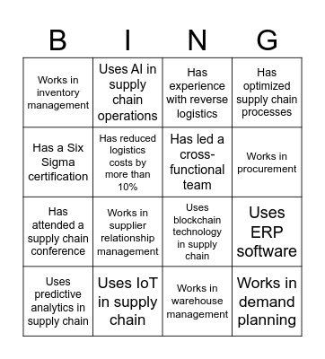 ASCM CELEBRATIONS AND NETWORKING Bingo Card