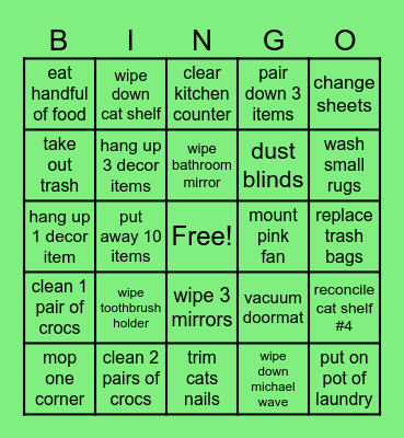 TASK BINGO Card