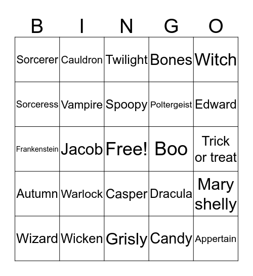 Halloween Chrissy Peterson  Bingo Card
