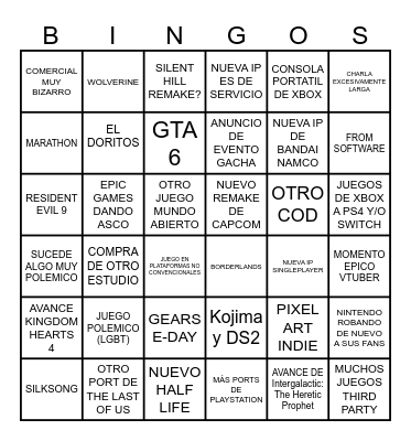 SUMMER GAME FEST Bingo Card