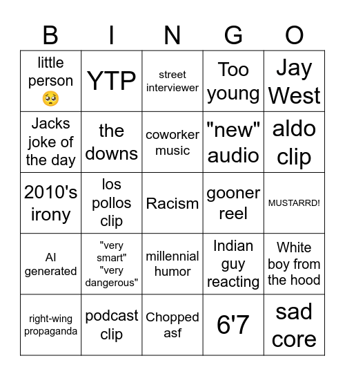 reels bingo Card