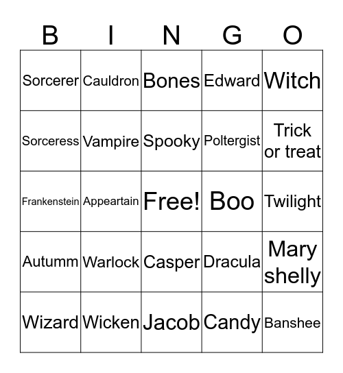 Halloween-Courtney  Bingo Card