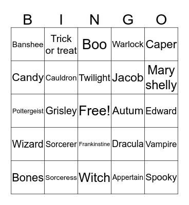 Halloween-Lane Reetz Bingo Card