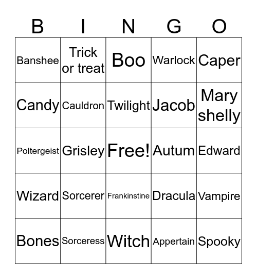 Halloween-Lane Reetz Bingo Card