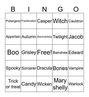 Halloween- rachel rafat Bingo Card