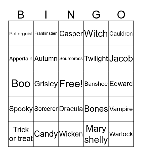 Halloween- rachel rafat Bingo Card