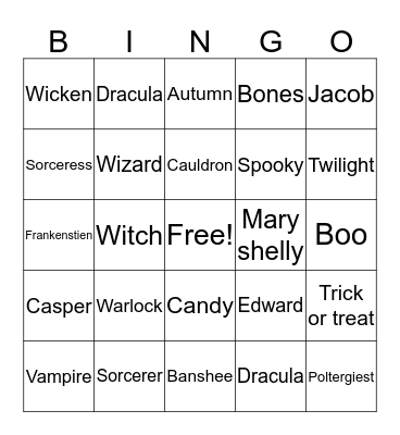Halloween-Henry Keo Bingo Card
