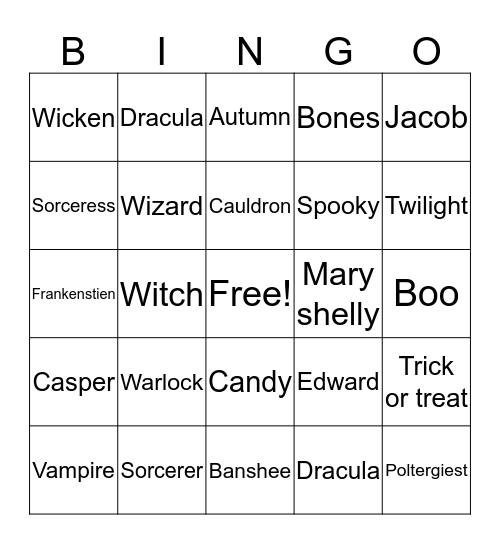 Halloween-Henry Keo Bingo Card